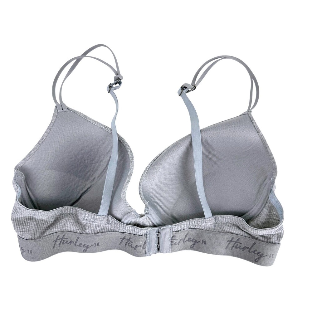 Hurley Bra Womens 36C Gray Underwire Padded Adjustable Straps Everyday Comfort - Picture 3 of 8